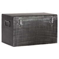 Černý kovový úložný box LABEL51, délka 30 cm