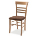 Židle Siena s čalouněným/látkovým podsedákem Barva korpusu: Dub - sonoma, látka: Micra arancio