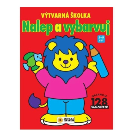 Výtvarná školka červená - nalep a vybarvuj NAKLADATELSTVÍ SUN s.r.o.