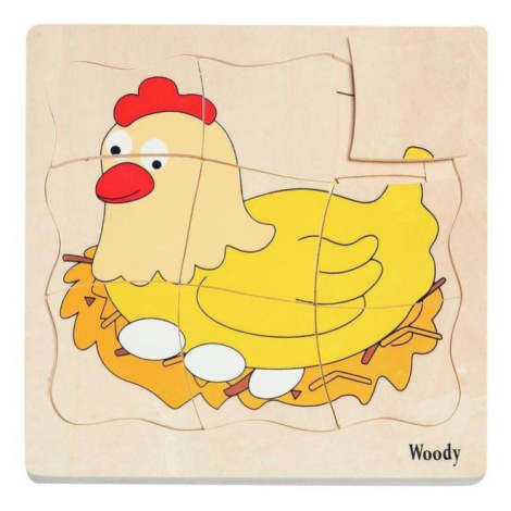 Vývoj slepice - puzzle Woody
