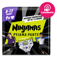 NINJAMAS Kalhotky plenkové Pyjama Pants Kosmické lodě, 9 ks, 8 let, 27kg-43kg