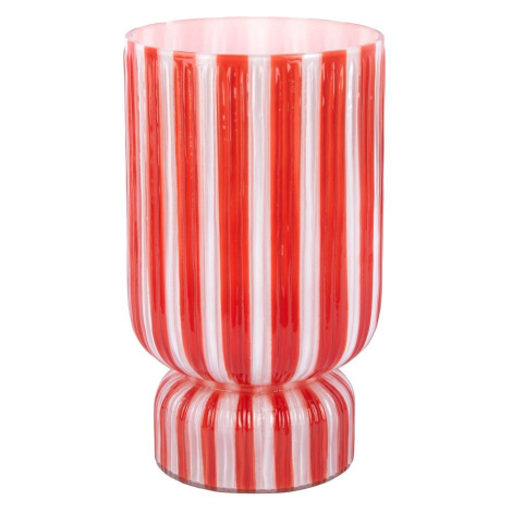 Červená skleněná váza (výška 26 cm) Rayado Retro – PT LIVING