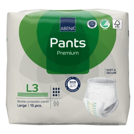 ABENA PANTS PREMIUM L3 KALHOTKY ABSORPČNÍ NAVLÉKACÍ, PRODYŠNÉ, BOKY 100-1