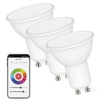 Sada GoSmart: 3x LED žárovka GU10 / 4,8W / RGB / stmívatelná / WiFi