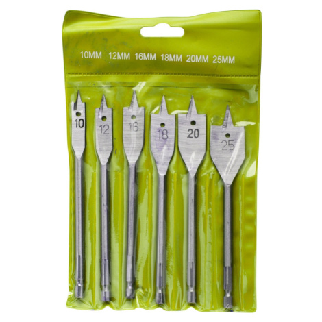 vrtáky ploché do dřeva, sada 6ks, O 10-25x150mm Extol Premium