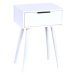 KESPER Odkládací stolek se šuplíkem, noční stolek bílý 40 × 30 × 59 cm