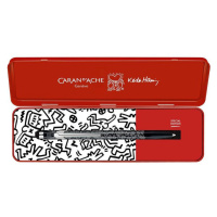 Caran d´Ache Caran d'Ache, NM0849.223, kuličkové pero Keith Haring v kovové kazetě, černá, 1 ks