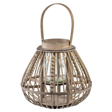 Mondex Proutěná lucerna LUCIE Grey 30x28 cm šedá