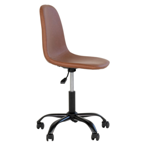 Norddan Designová kancelářská židle Myla vintage hnědá
