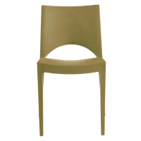 Plastová jídelní židle Stima PARIS – bez područek, stohovatelná Moka