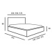 Béžová čalouněná postel AMELIA 140 x 200 cm