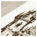 Černobílý obraz Prahy ze dřeva