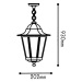 ACA Lighting Garden lantern venkovní závěsné svítidlo HI6025W