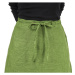 Lněná dámská dlouhá sukně - zelená, velikost XL