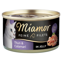 Miamor Feine Filets v želé s tuňákem a kalamáry 48× 100 g