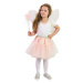 RAPPA Dětský kostým tutu sukně růžová květinová víla s hůlkou a křídly