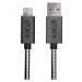 Next One USB-A to Lightning Metallic Cable 1m šedý