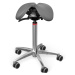 Sedlová židle Salli SwingFit Barva čalounění: Kůže - tmavě šedá #71017, Konstrukce: chromová + s