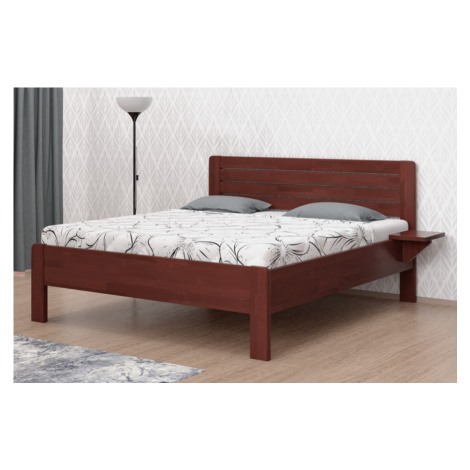 Postel BMB Sofi Lux XL - Masivní Buk Rozměr: 160x220 cm, Provedení rohů: Oblé, Moření: Černá