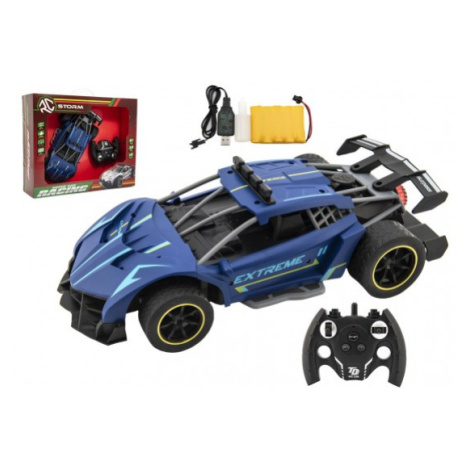 Auto RC závodní vypouštějící páru 30 cm 2,4 GHz na bat. + dobíjecí pack Teddies