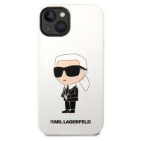 Zadní kryt Karl Lagerfeld Liquid Silicone Ikonik NFT pro Apple iPhone 14 Plus, white
