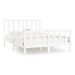 Rám postele bílý masivní dřevo 120 × 200 cm, 3106829