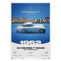 Umělecký tisk Mercedes 300 SL - 24h Le Mans - 100th Anniversary - 1952, Automobilist, 50 × 70 cm