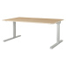 mauser Výškově nastavitelný obdélníkový stůl, š x h 1800 x 900 mm, deska s javorovým dekorem, po