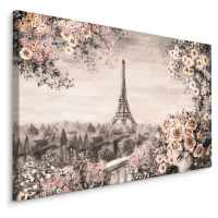 Plátno Květinová Terasa S Výhledem Na Eiffelovu Věž Varianta: 90x60