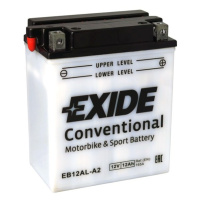 Motobaterie EXIDE BIKE Conventional 12Ah, 12V, EB12AL-A2