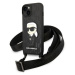 Karl Lagerfeld KLHCP14SSTKMK hard silikonové pouzdro iPhone 14 6.1" black Monogram Ikonik Patch