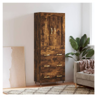 vidaXL Skříň highboard kouřový dub 69,5 x 34 x 180 cm kompozitní dřevo