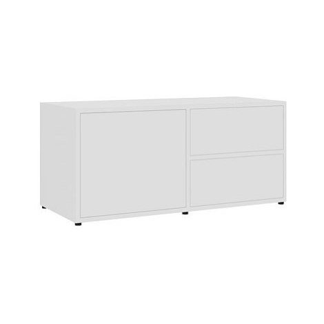 TV stolek bílý 80x34x36 cm dřevotříska SHUMEE