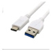 C-TECH kabel USB 3.0 AM na USB-C kabel (AM/CM), 1m, bílý