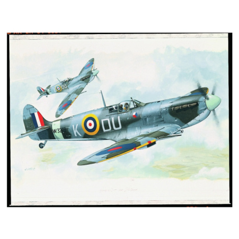 Směr Model Supermarine Spitfire MK.VB HI TECH 12 8x13,6 cm v krabici 25x14 5x4,5 cm 1:72