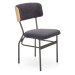 HALMAR Jídelní židle SMART-KR dub/černá