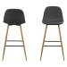 Dkton Designová barová židle Nayeli šedá a přírodní