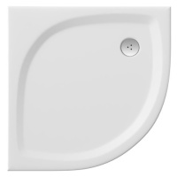 Ravak ELIPSO PRO FLAT 80 White, čtvrtkruhová sprchová vanička 80 x 80 cm