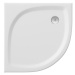 Ravak ELIPSO PRO FLAT 80 White, čtvrtkruhová sprchová vanička 80 x 80 cm