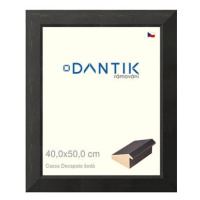 DANTIK rámeček 40 × 50, Caa Decapato černý sklo čiré