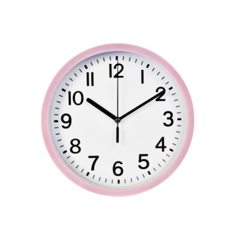 SEGNALE Nástěnné hodiny ručičkové 22,5 cm růžový rám KO-837000050ruzo