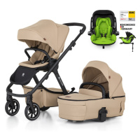 PETITE&MARS - Kočárek kombinovaný ICON 2v1 Mocha Beige LITE RWS + KIDDY Evoluna i-size 2 + zákla