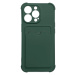 Card Armor Case pouzdro pro iPhone 12 Pro card wallet silicone armor case Air Bag green