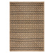 Flair Rugs koberce Kusový koberec Printed Jute Luis Natural/Black - 80x150 cm