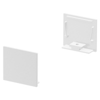 SLV BIG WHITE KONCOVÉ KRYTY, na GRAZIA 20 profil k montáži na stěnu standard, 2 kusy, ploché pro