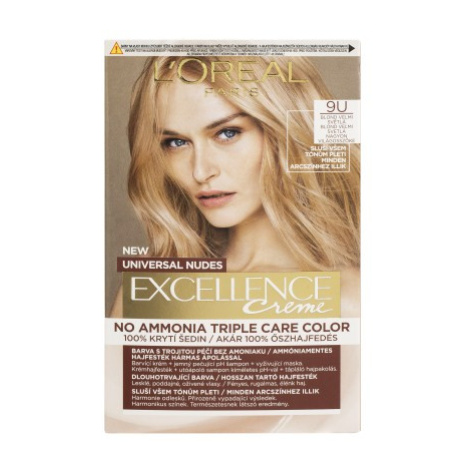 L'Oréal Paris Excellence Creme Universal Nudes permanentní barva na vlasy 9U Blond velmi světlá