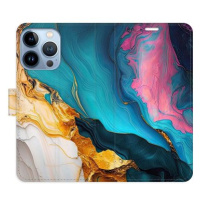 iSaprio Flip pouzdro Colourful Marble pro iPhone 13 Pro