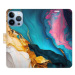 iSaprio Flip pouzdro Colourful Marble pro iPhone 13 Pro