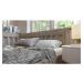 Rohová postel APOLONIE levá, buk/šedá, 180x200 cm