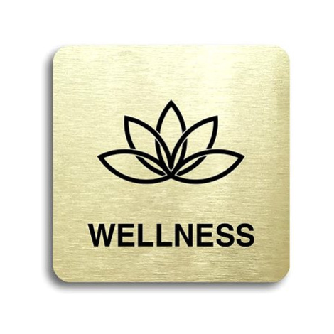 Accept Piktogram "wellness II" (80 × 80 mm) (zlatá tabulka - černý tisk bez rámečku)